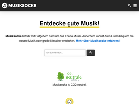 'musiksocke.de' screenshot