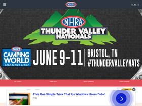 'nhra.com' screenshot