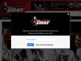 '1033thegoat.com' screenshot