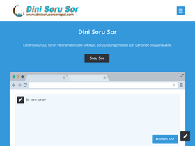 'dinisorusorcevapal.com' screenshot
