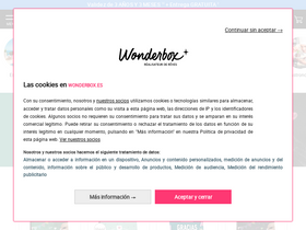 'wonderbox.es' screenshot