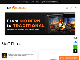 'usfireplacestore.com' screenshot