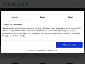 'horaespejo.com' screenshot