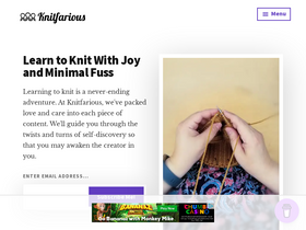 'knitfarious.com' screenshot