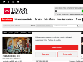 'teatroscanal.com' screenshot