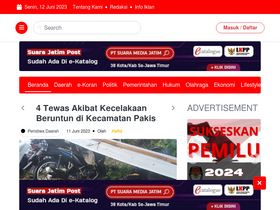 'suarajatimpost.com' screenshot