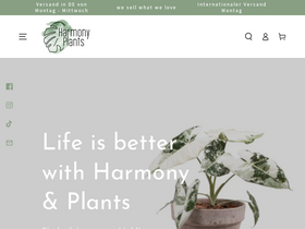 'harmony-plants.com' screenshot