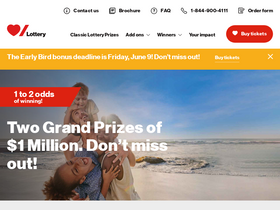 'heartandstrokelottery.ca' screenshot