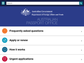 'passports.gov.au' screenshot