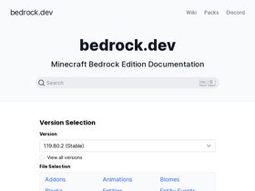 'bedrock.dev' screenshot