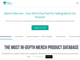 'merchinformer.com' screenshot