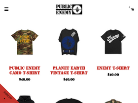 publicenemy.clothing homepage screenshot