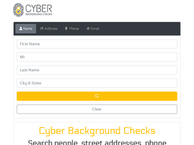 'cyberbackgroundchecks.com' screenshot