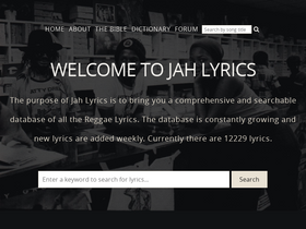 'jah-lyrics.com' screenshot