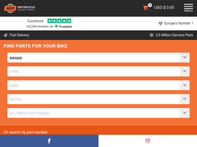'motorcyclespareparts.eu' screenshot