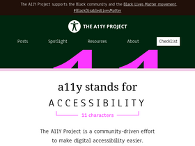 'a11yproject.com' screenshot