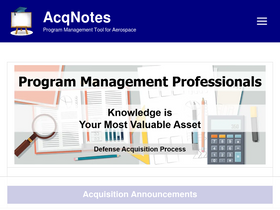 'acqnotes.com' screenshot