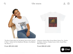 UBC stores website screenshot