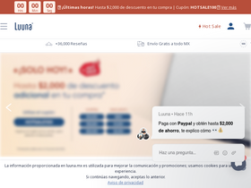 'luuna.mx' screenshot