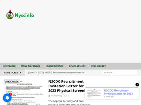 'nyscinfo.com' screenshot
