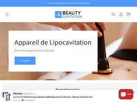 Beauty Cavitation homepage screenshot