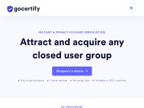 'gocertify.me' screenshot