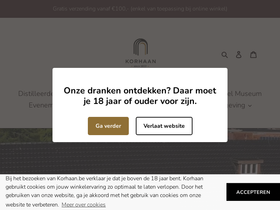 korhaan.be homepage screenshot