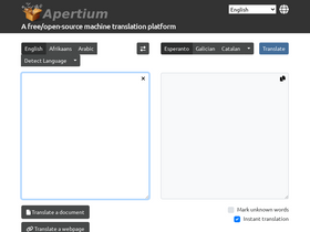'apertium.org' screenshot
