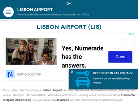 'lisbon-airport.net' screenshot