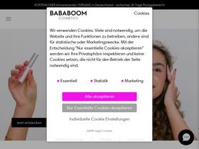 bababoom-cosmetics.de homepage screenshot