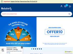 'reliablerxpharmacy.com' screenshot