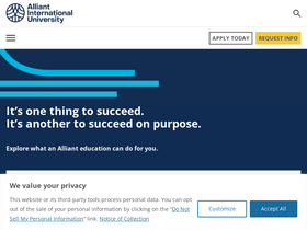 'alliant.edu' screenshot