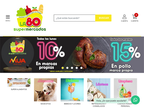 'supermercadosla80.com' screenshot