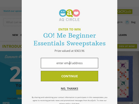 'accuquilt.com' screenshot