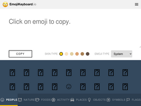 'emojikeyboard.io' screenshot