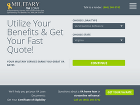 'militaryvaloan.com' screenshot