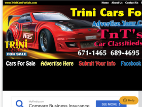 'trinicarsforsale.com' screenshot