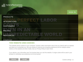 'hoteleffectiveness.com' screenshot