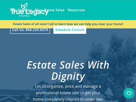 'truelegacyhomes.com' screenshot