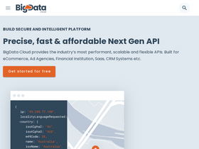 'bigdatacloud.com' screenshot