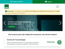 'achs.cl' screenshot