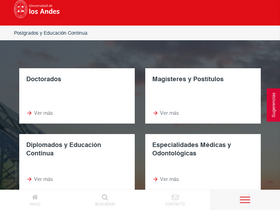 'postgradosuandes.cl' screenshot