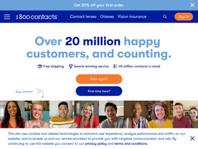 '1800contacts.com' screenshot