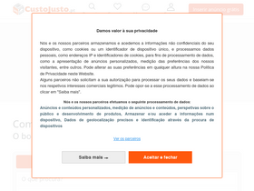 'custojusto.pt' screenshot