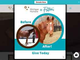 'michiganhumane.org' screenshot