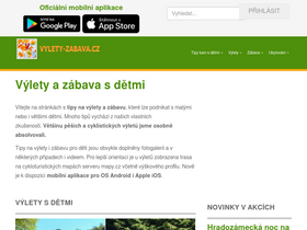 'vylety-zabava.cz' screenshot