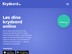 'krydsord.dk' screenshot