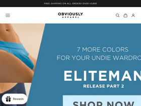 Obviouslyapparel homepage screenshot