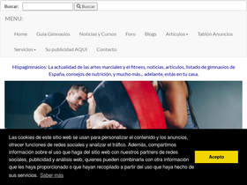 'hispagimnasios.com' screenshot
