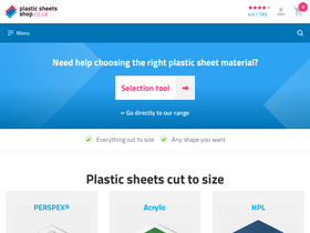 'plasticsheetsshop.co.uk' screenshot